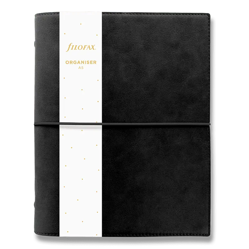 Diář A5 Filofax Domino Soft černý, modular