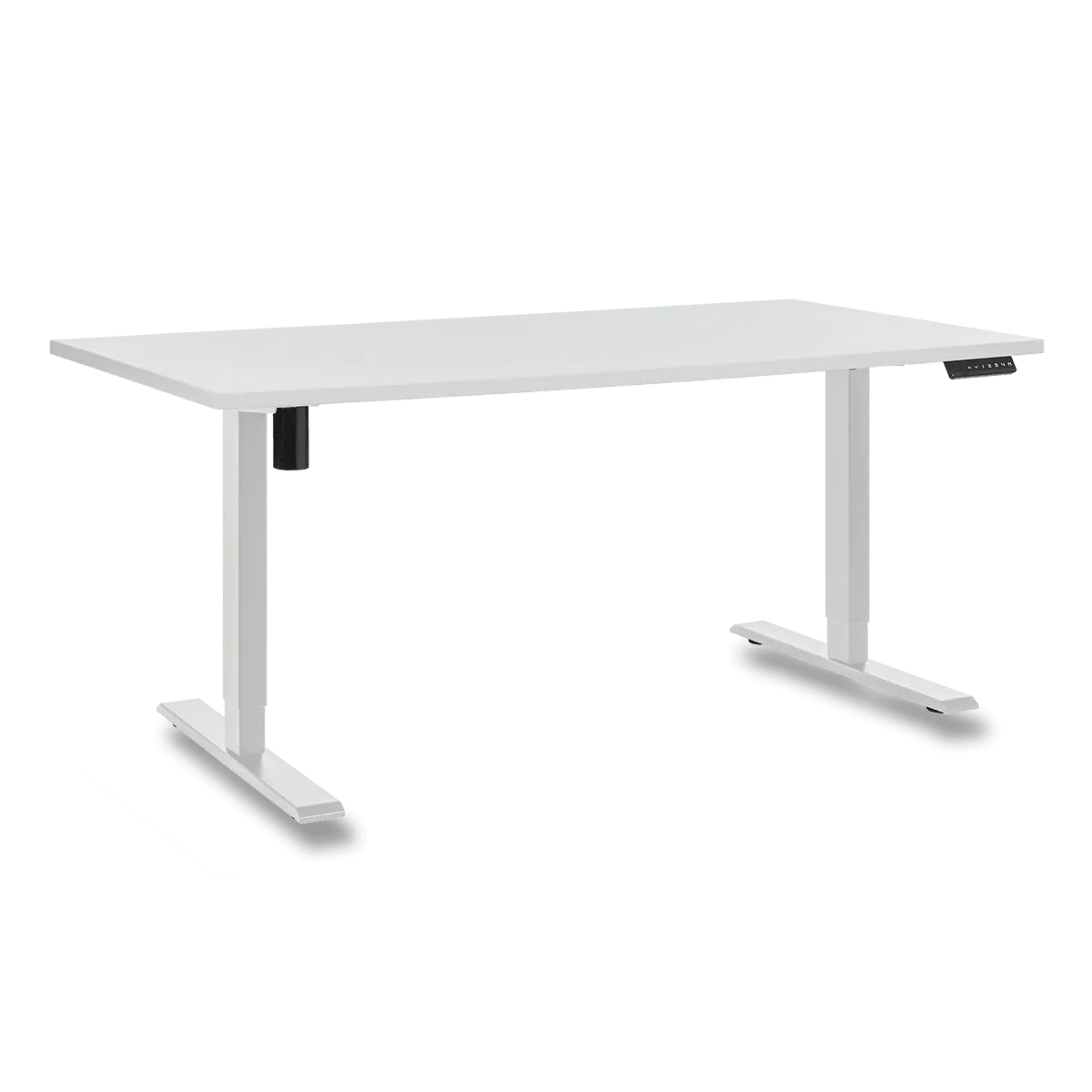Antares Silent - výškově nastavitelný stůl - 1380 x 800 mm, matně bílý / bílý