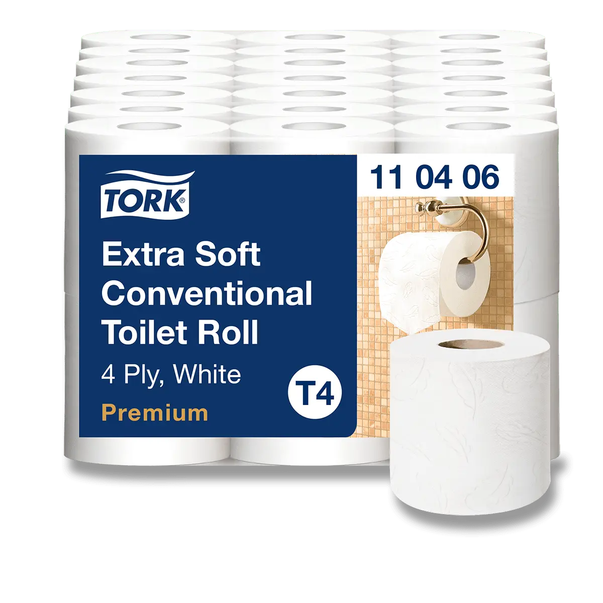 Tork Premium - toaletní papír - 4-vrstvý, 150 útržků, 6 ks