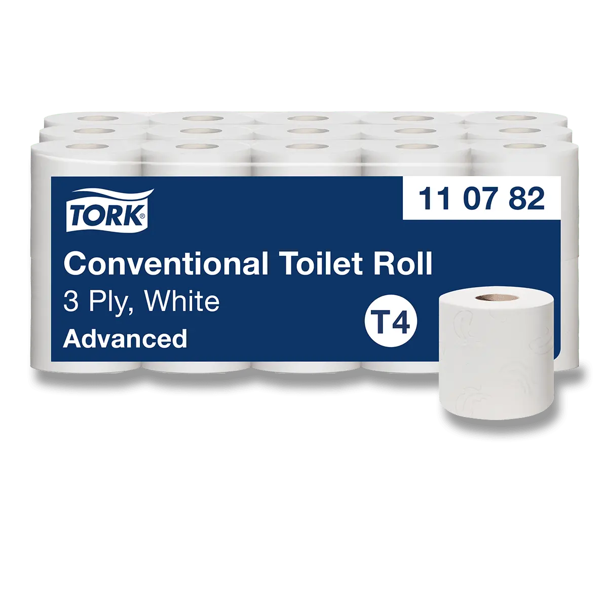 Tork Premium T4 - toaletní papír - 3vrstvý, 250 útržků, návin 30 m, 30 ks