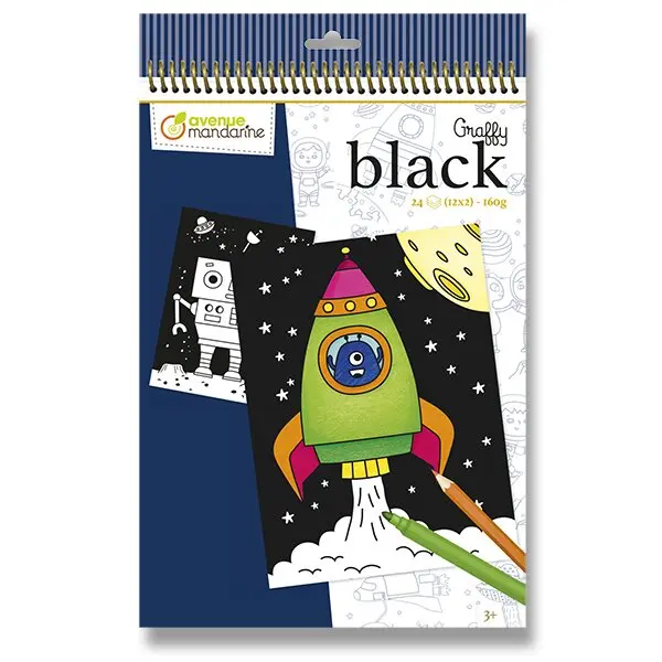 Avenue Mandarine Graffy Black - omalovánky -