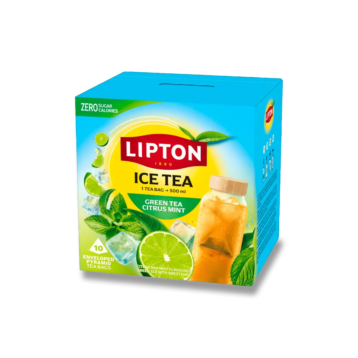 Lipton Ice Tea - ledový zelený čaj - máta a limetka, 10 sáčků