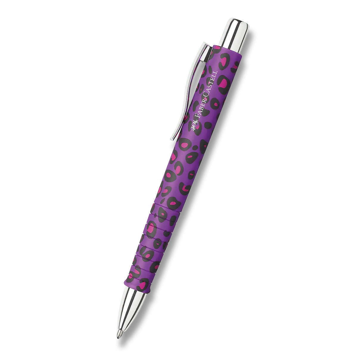 Faber-Castell Poly Ball XB Leopard Editon - kuličkové pero - fialové
