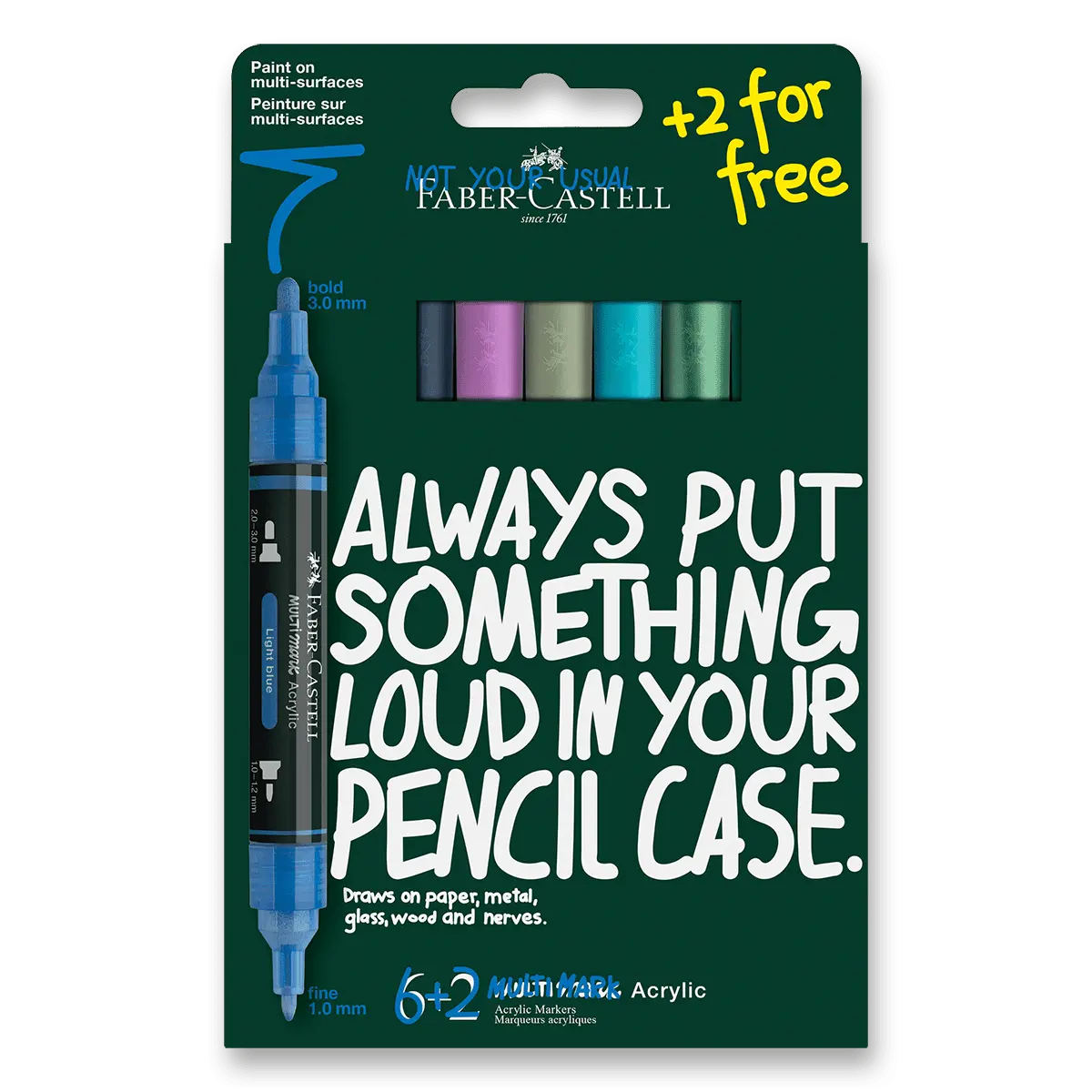 Faber-Castell Multimark Frost - akrylový popisovač - sada 6+2 barev
