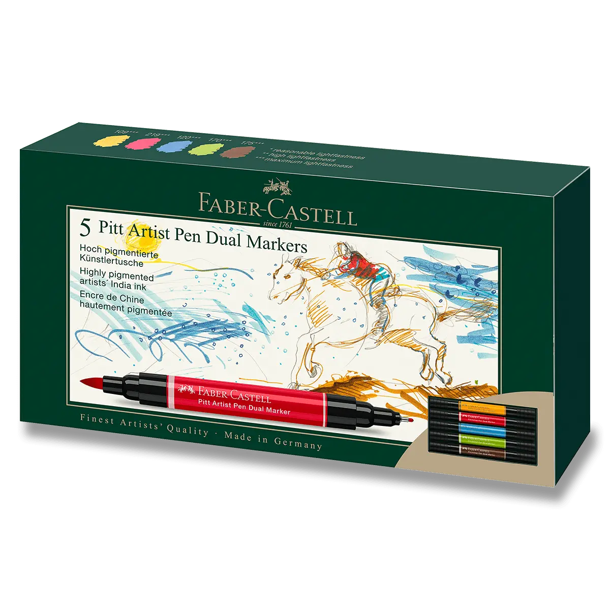 Faber-Castell Pitt Artist Pen Dual Marker - popisovač - sada 5 ks