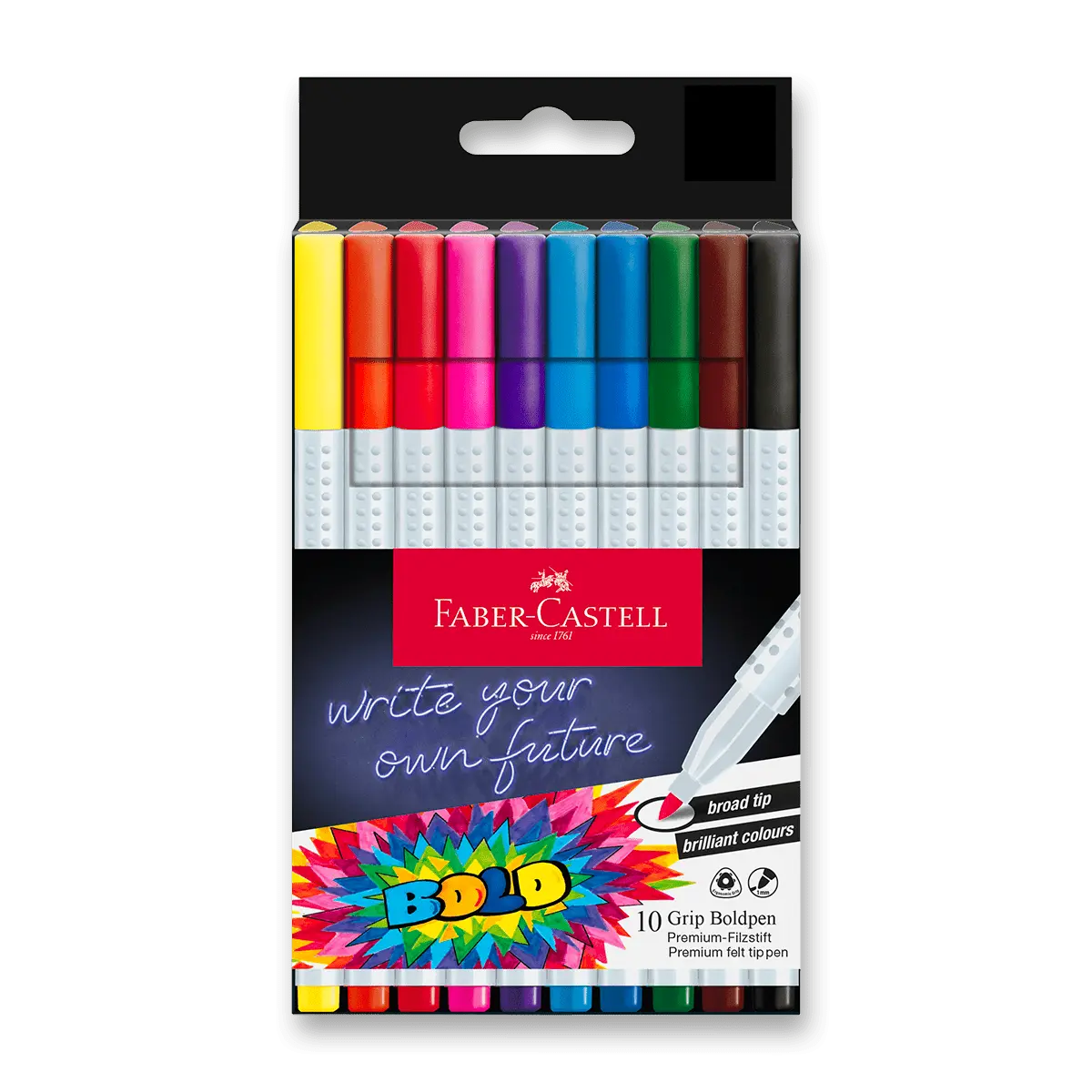Faber-Castell Grip Boldpen - fixy - 10 barev