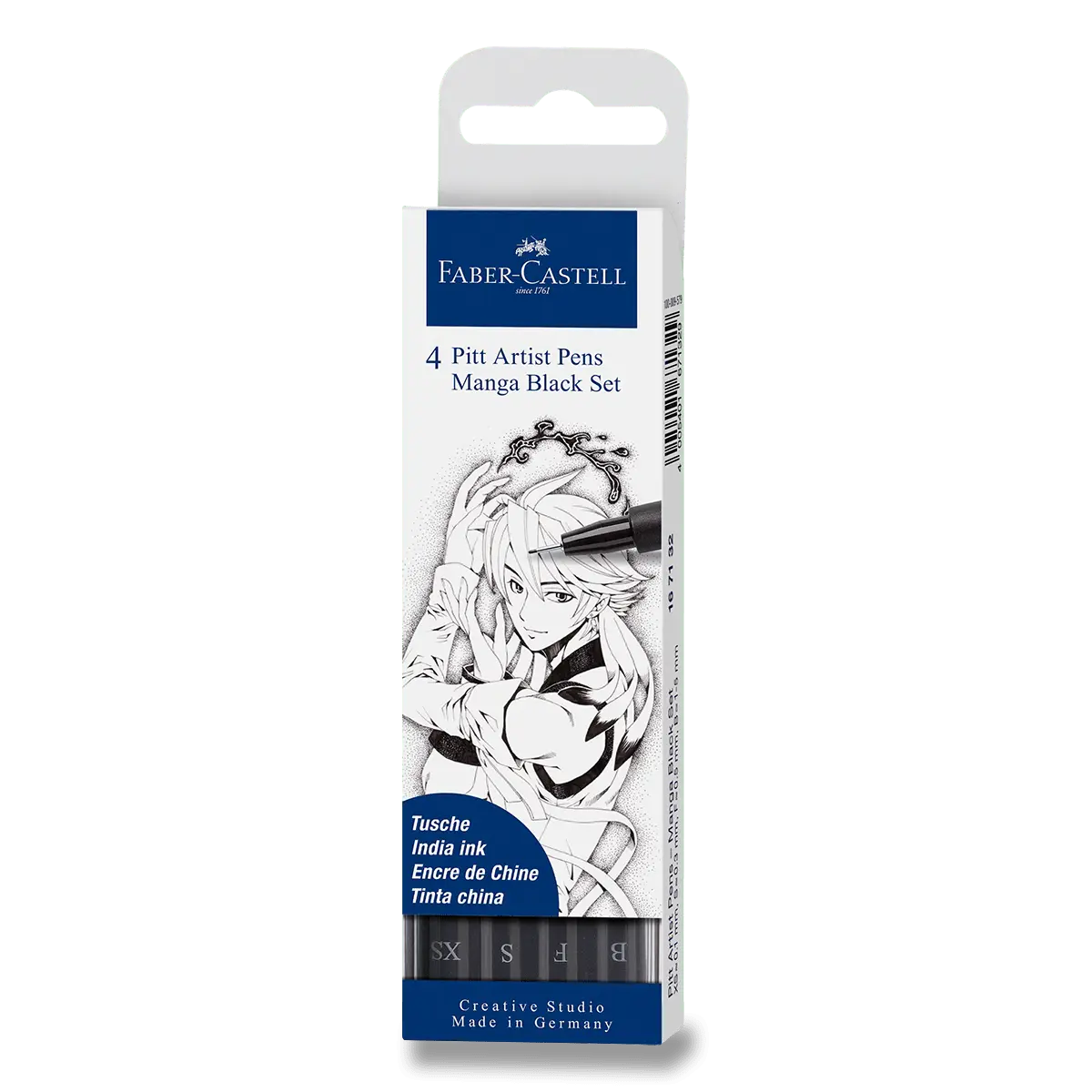 Popisovač Faber-Castell Pitt Artist Pen Manga Black,plast4ks uni
