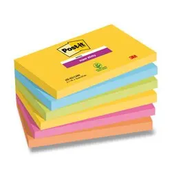 3M Post-it - silně lepicí bloček - 76 x 127 mm, 6 x 90 l., Carnival