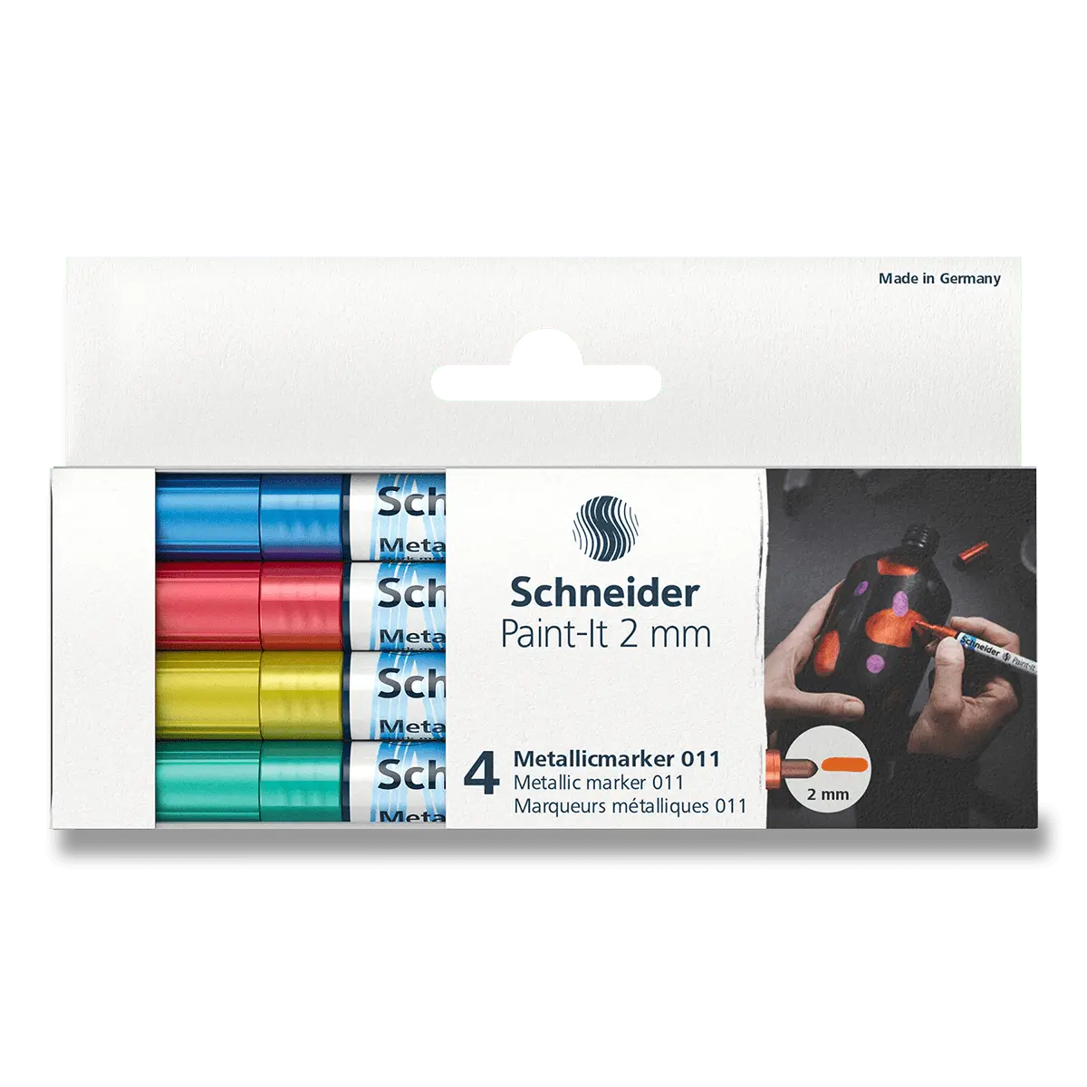 Schneider Paint-It 011 - metalický popisovač - souprava V2, 4 barvy