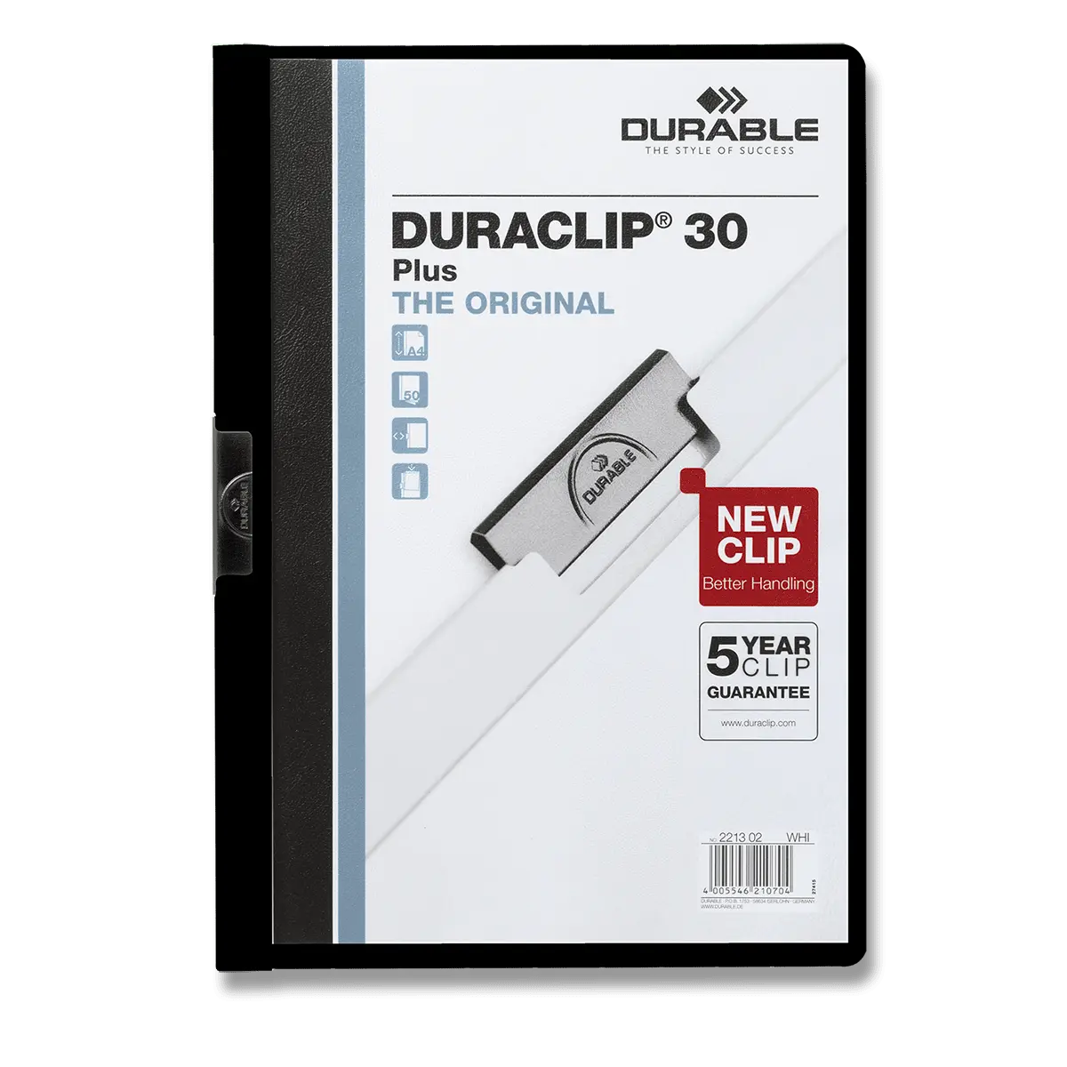 Durable Duraclip - plastový rychlovazač na 30 listů -