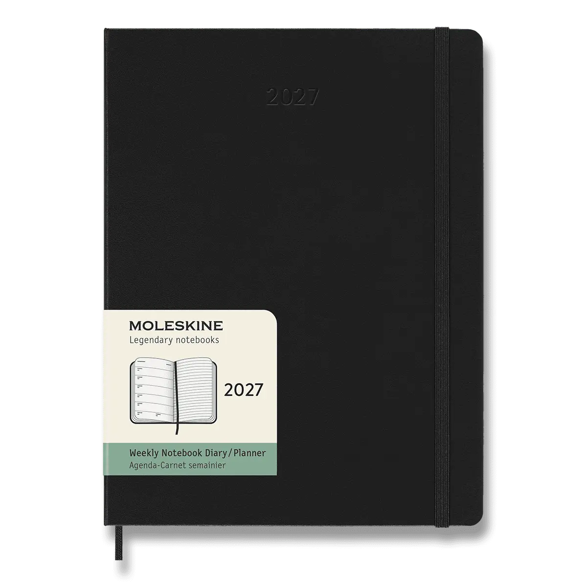 Moleskine – 12-mesačný týždenný plánovací diár 2027 (čierny)