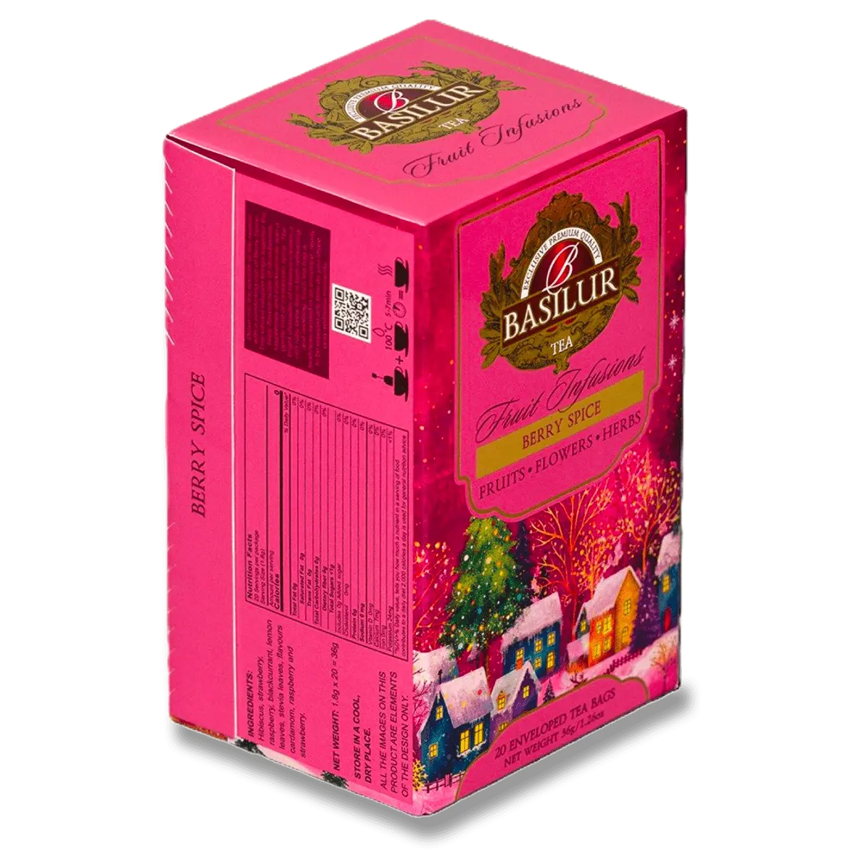 Basilur Christmas Berry Spice - ovocný čaj 20 x 1,8 g
