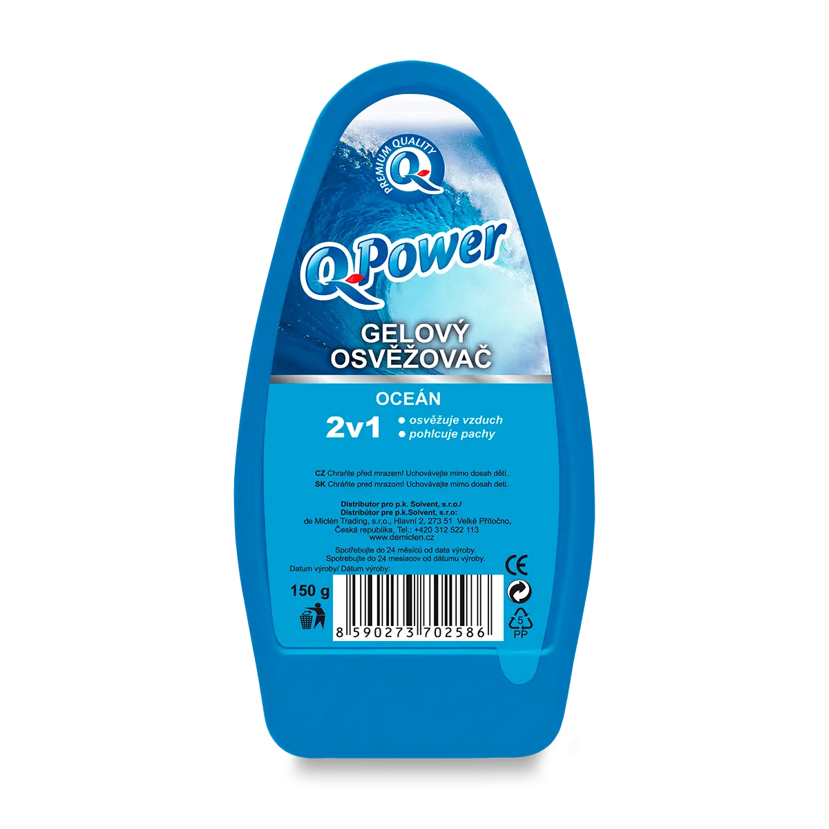 Q Power Gel - osvěžovač vzduchu - Ocean, 150 g