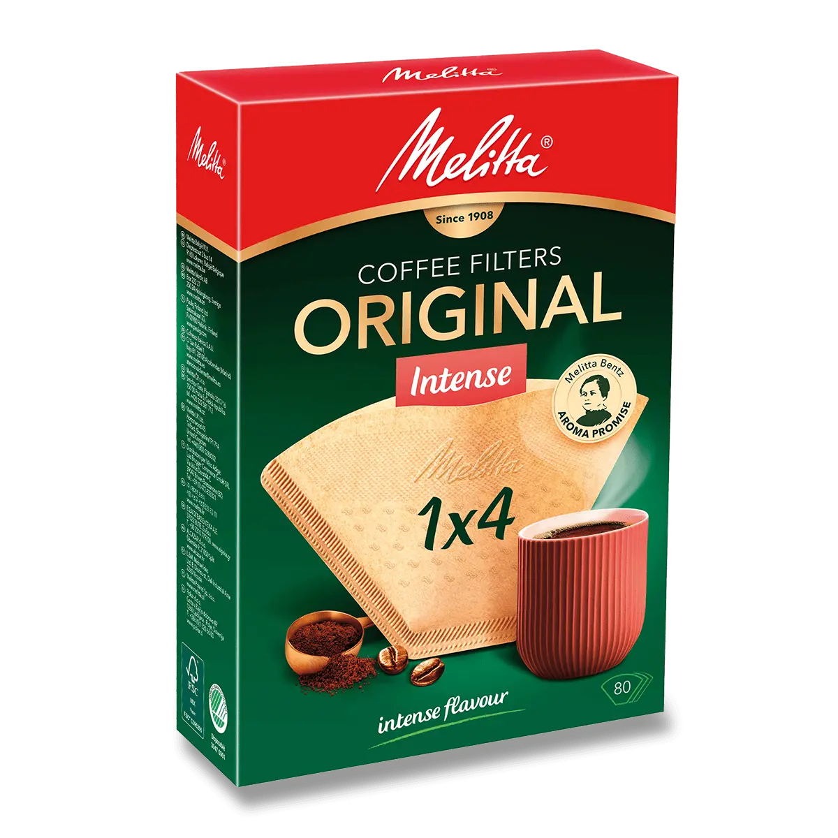 Melitta Original Intense - kávové filtry - č.4, 80 ks