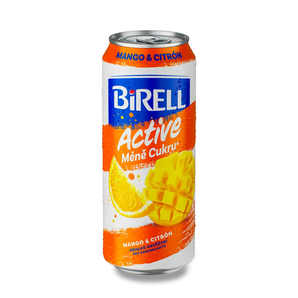 Birell Active - nealkoholické pivo - Mango & Citron, 0,5 l, plech
