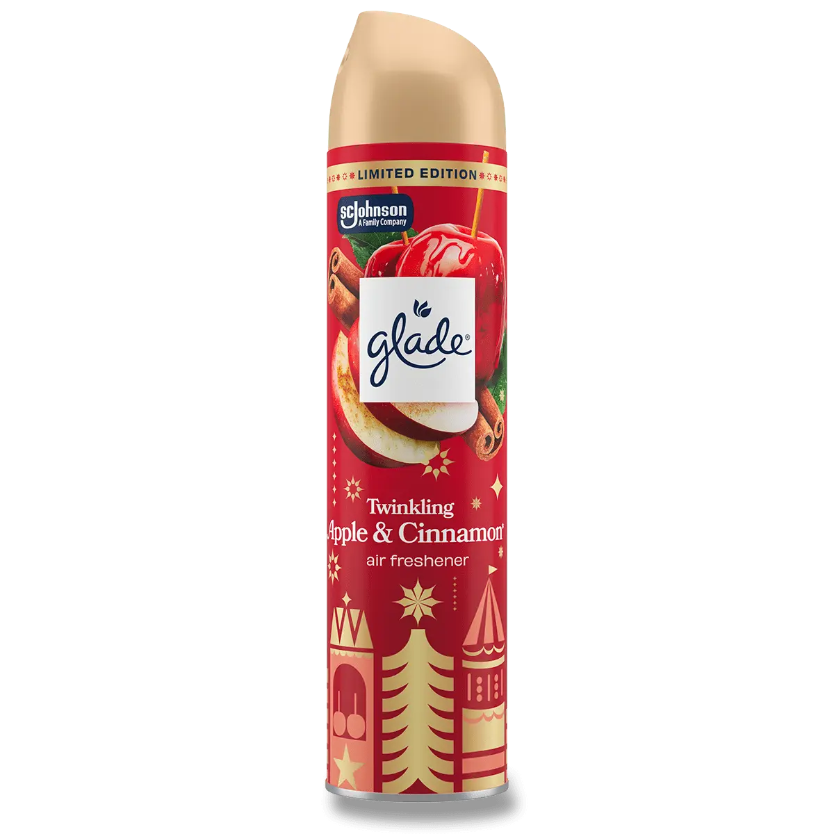Glade - osvěžovač vzduchu - Twinkling Apple & Cinnamon, 300 ml