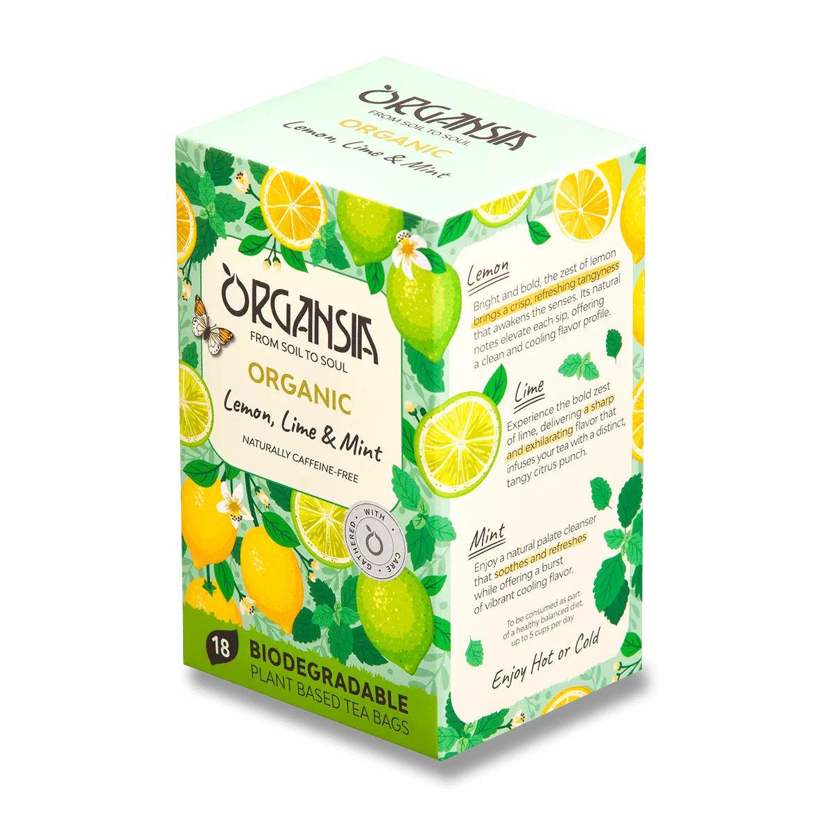 ORGANSIA BIO Lemon Lime & Mint přebal 18x1,8g