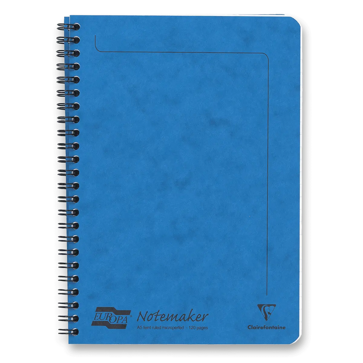 Clairefontaine Europa - kroužkový blok - A5, 60 l., linkovaný, modrý