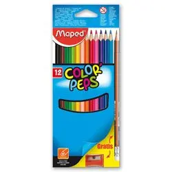Maped Color'Peps -pastelky - 12 barev + ořezávátko a grafitová tužka