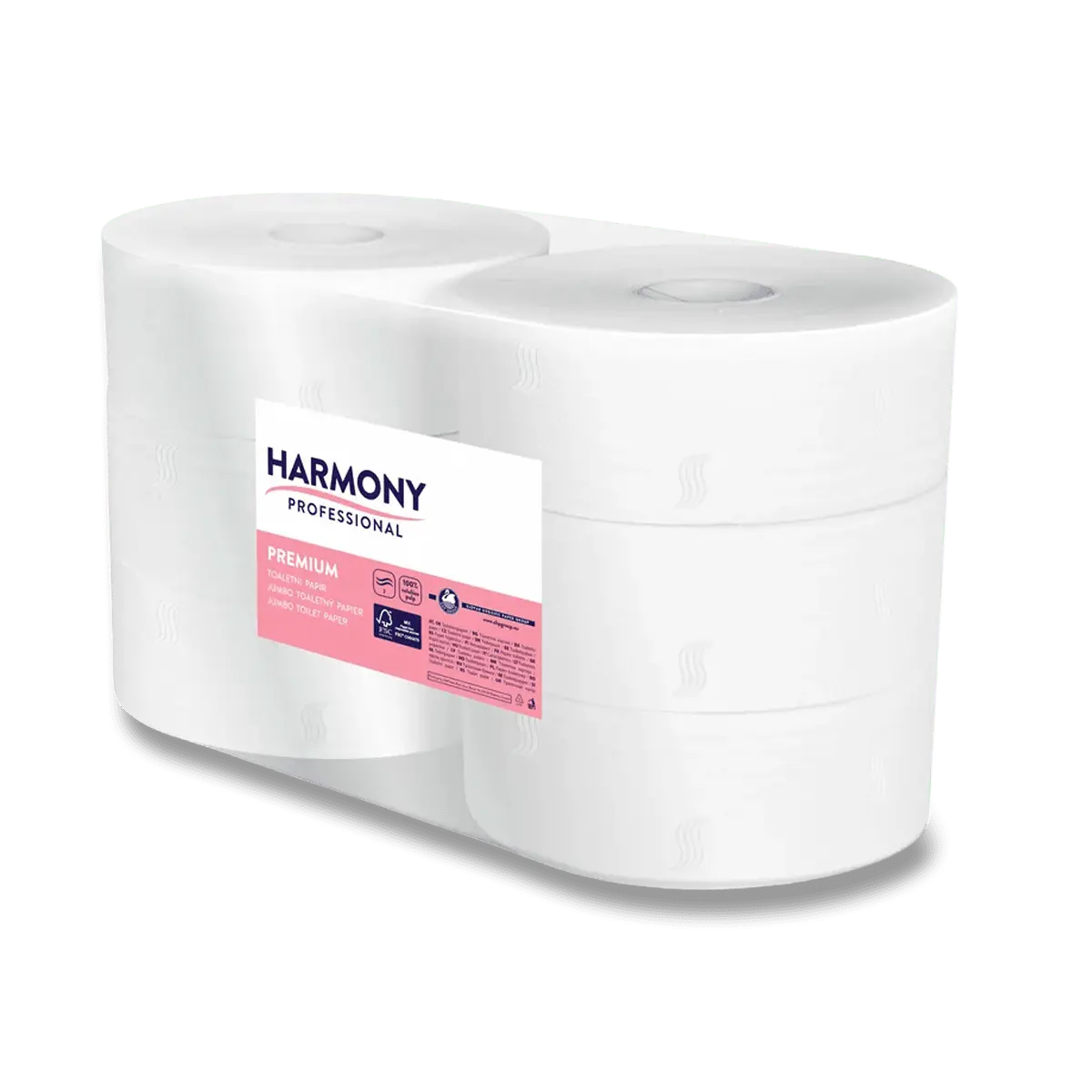 Harmony Professional Jumbo - toaletní papír - 2vrstvý, návin 195 m, průměr 240 mm, 6 ks