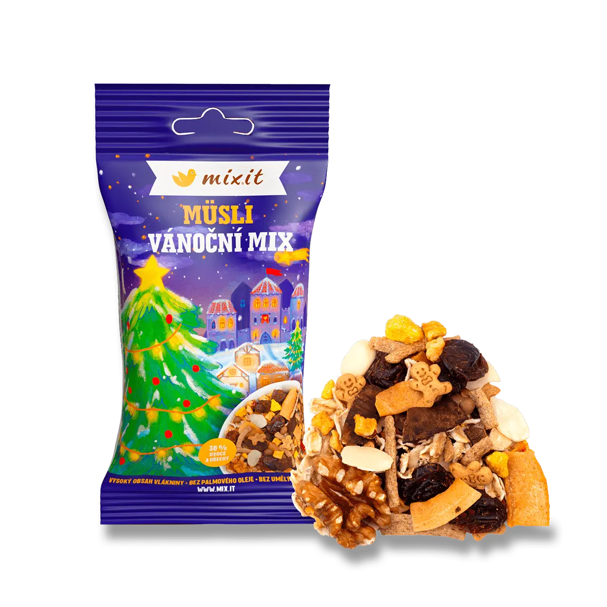 Mixit Vánoční mix - müsli do kapsy - 50 g