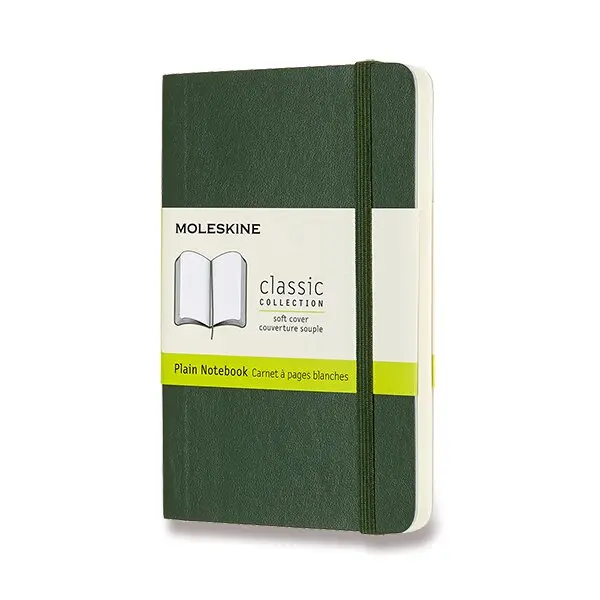 Moleskine - zelený zápisník Soft (pocket, čistý)