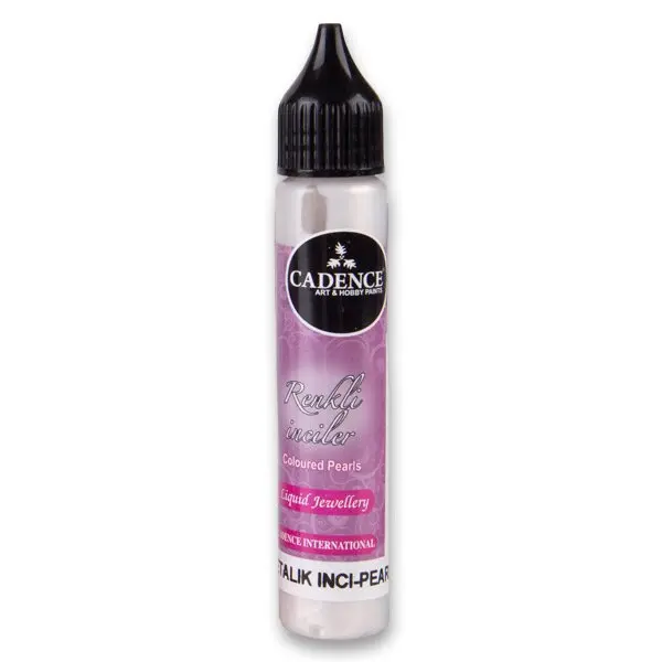 Tekuté perly Cadence, metalické - 25 ml - perleťová bílá