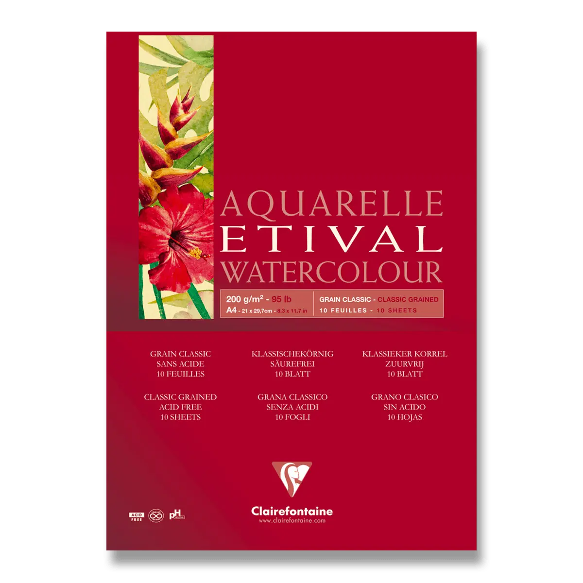 Clairefontaine Etival Classic Grain - akvarelový blok -