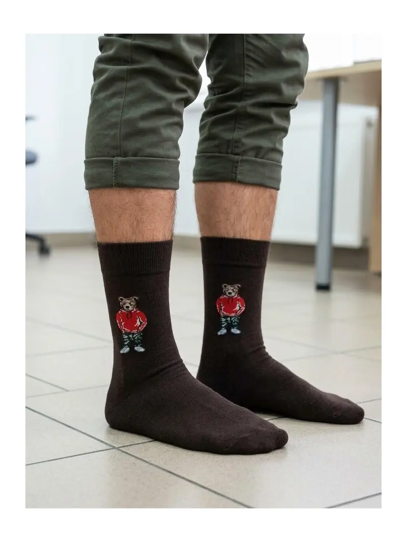 Pánské ponožky s medvědem v mikině