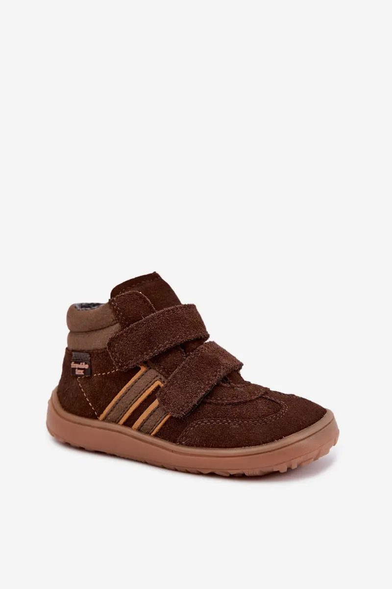 Dětské celoroční kotníkové barefoot boty F-MOTION TEX DARK BROWN Froddo G3110285-3 -