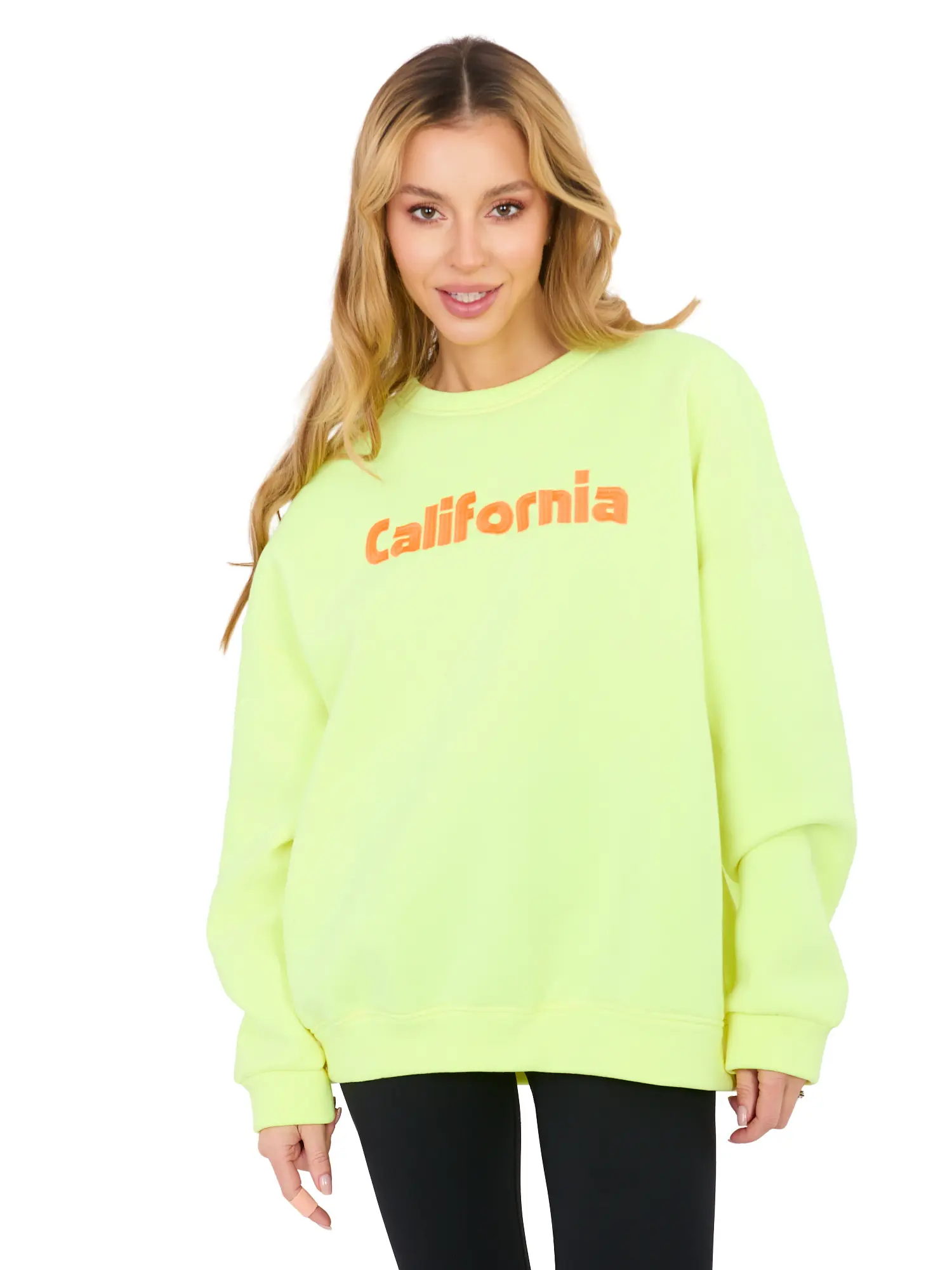 Dámská mikina California fluo žlutá