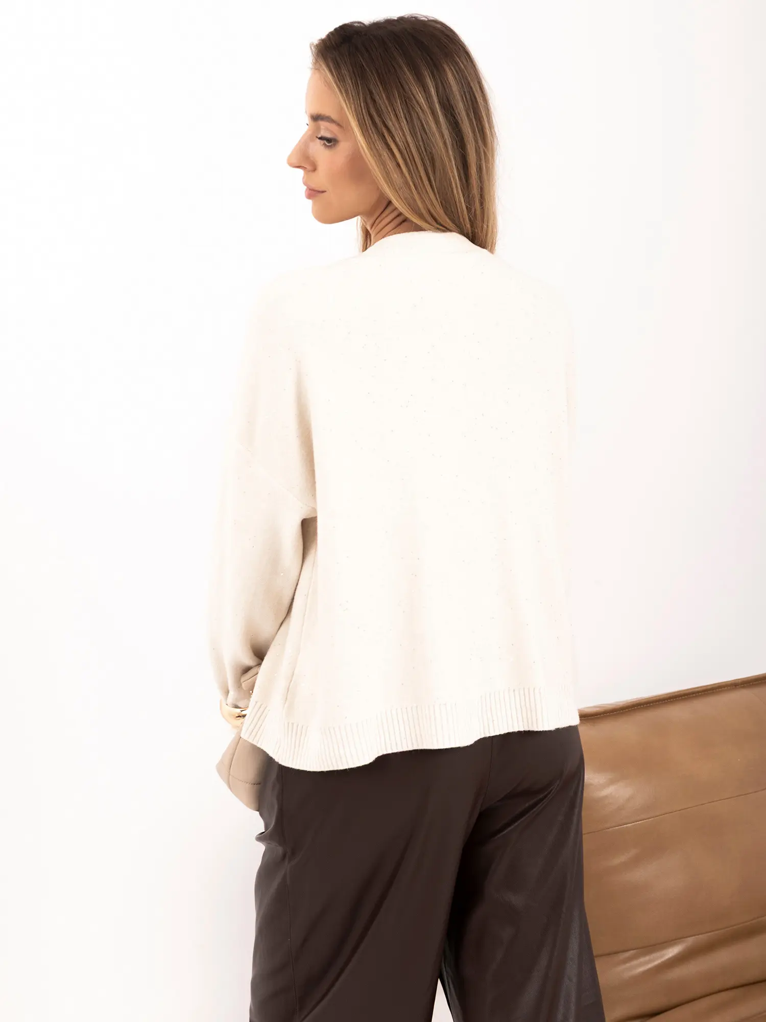 Elegantní světle béžový cardigan