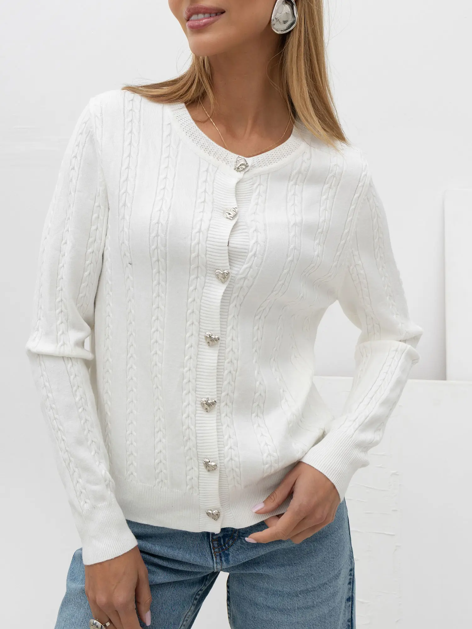 Dámský ecru cardigan