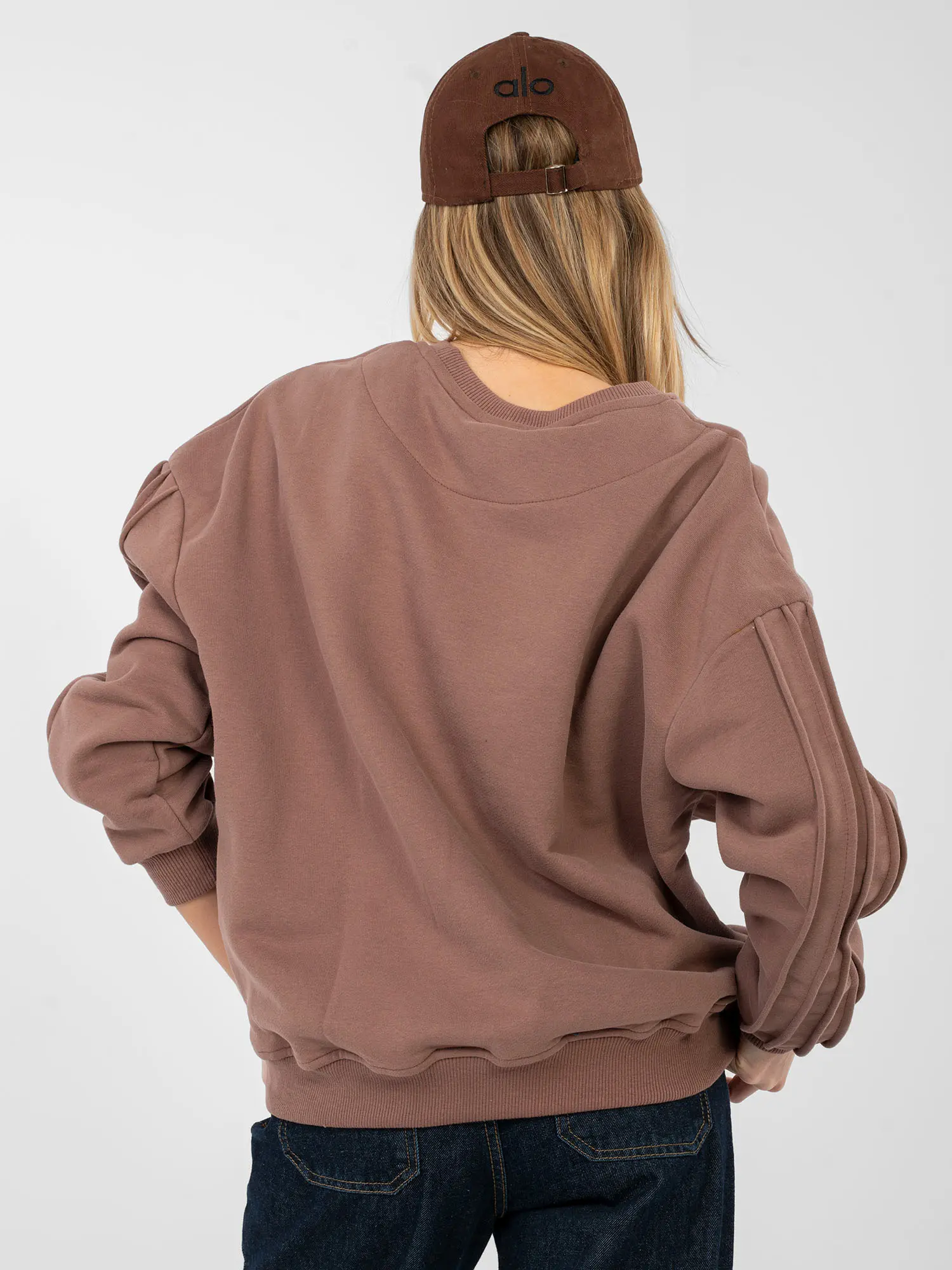 Hnědá crop mikina
