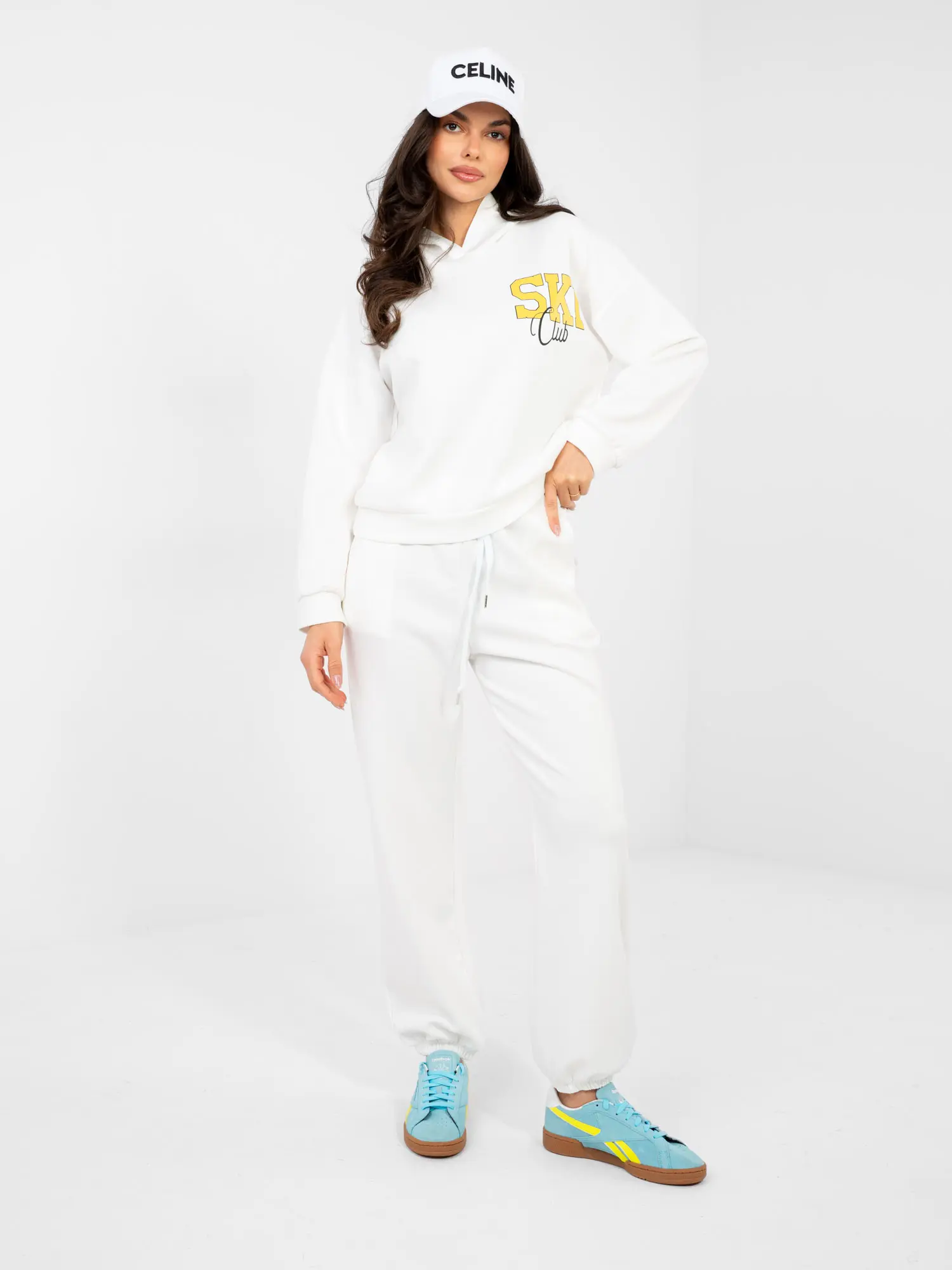 Ecru casual komplet s potiskem