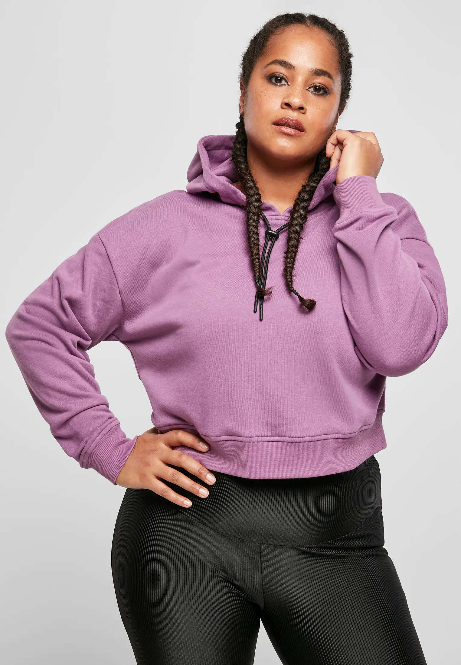 Dámská Short Terry Hoody duskviolet