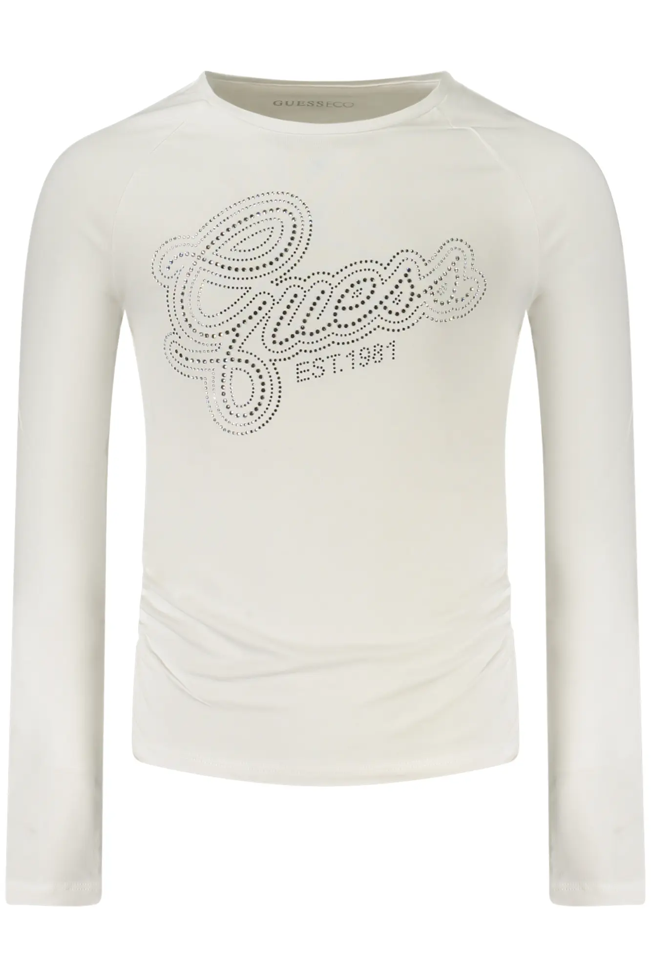 GUESS JEANS triko s dlouhým rukávem pro dívky, bílé