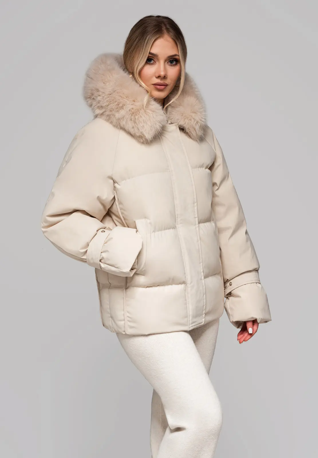 Edoti Women's insulated jacket with fur OW-JAHP-0105 v2