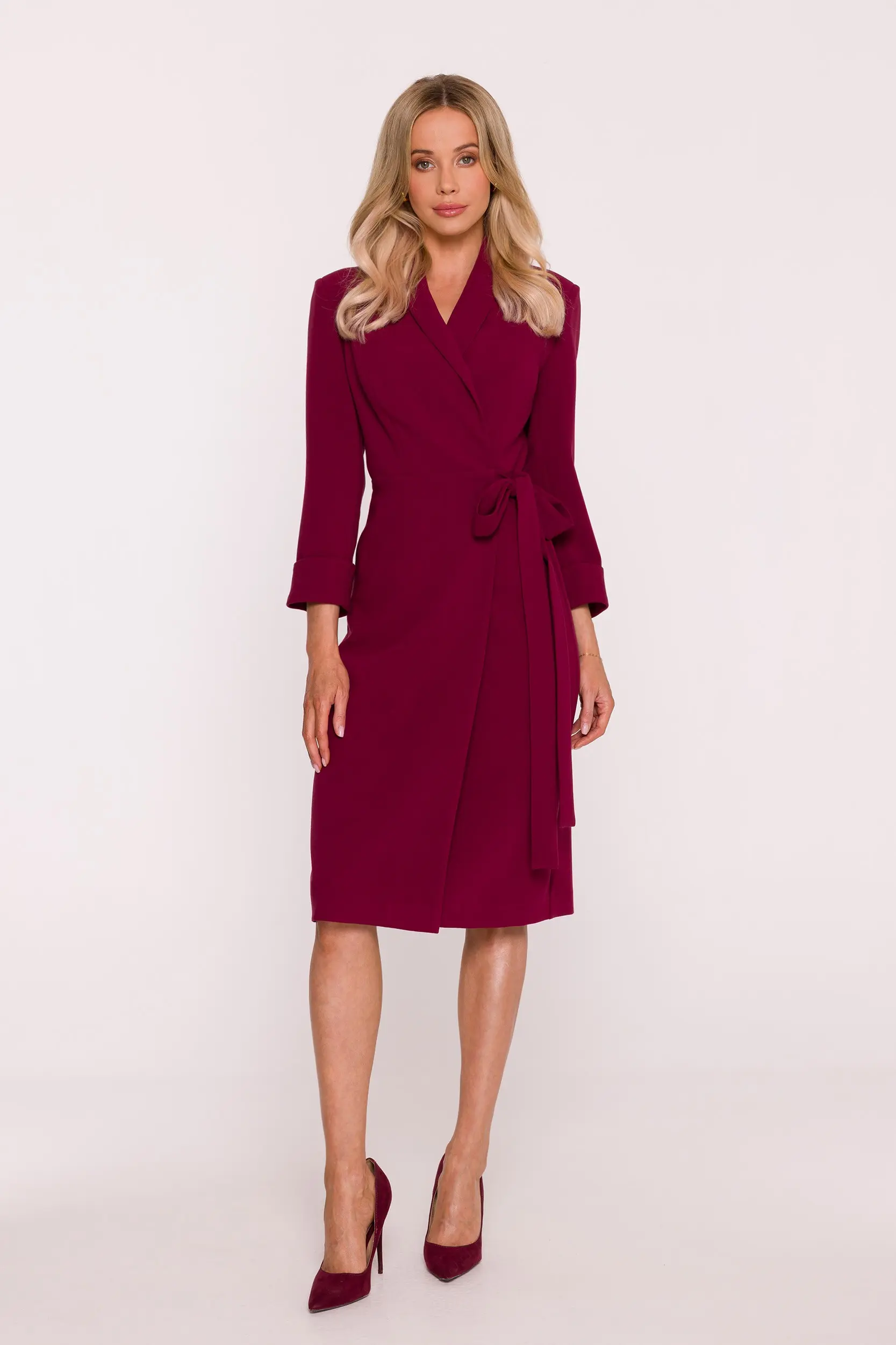 Dámské šaty S415 Bordó - Stylove bordó S-36