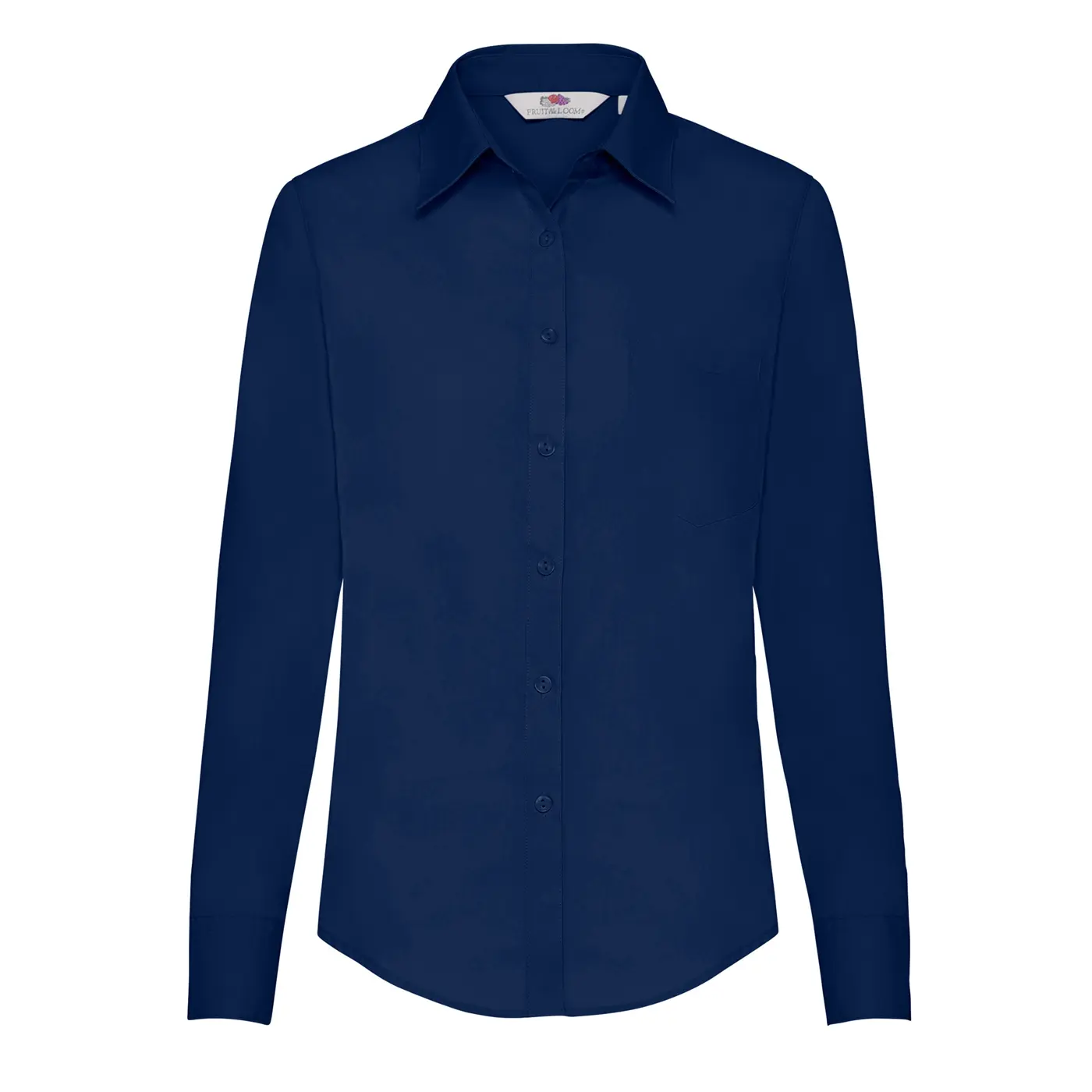 FRUIT OF THE LOOM F17•LADIES LONG SLEEVE POPLIN SHIRT