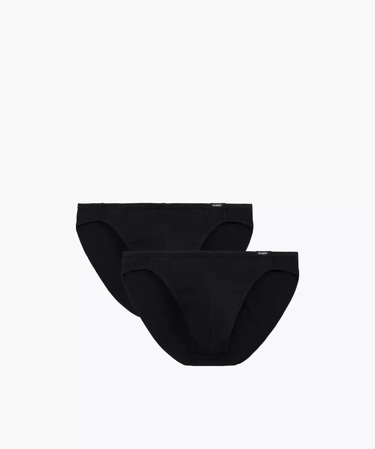 Pánské slipy z Pima bavlny ATLANTIC Mini 2Pack - černé