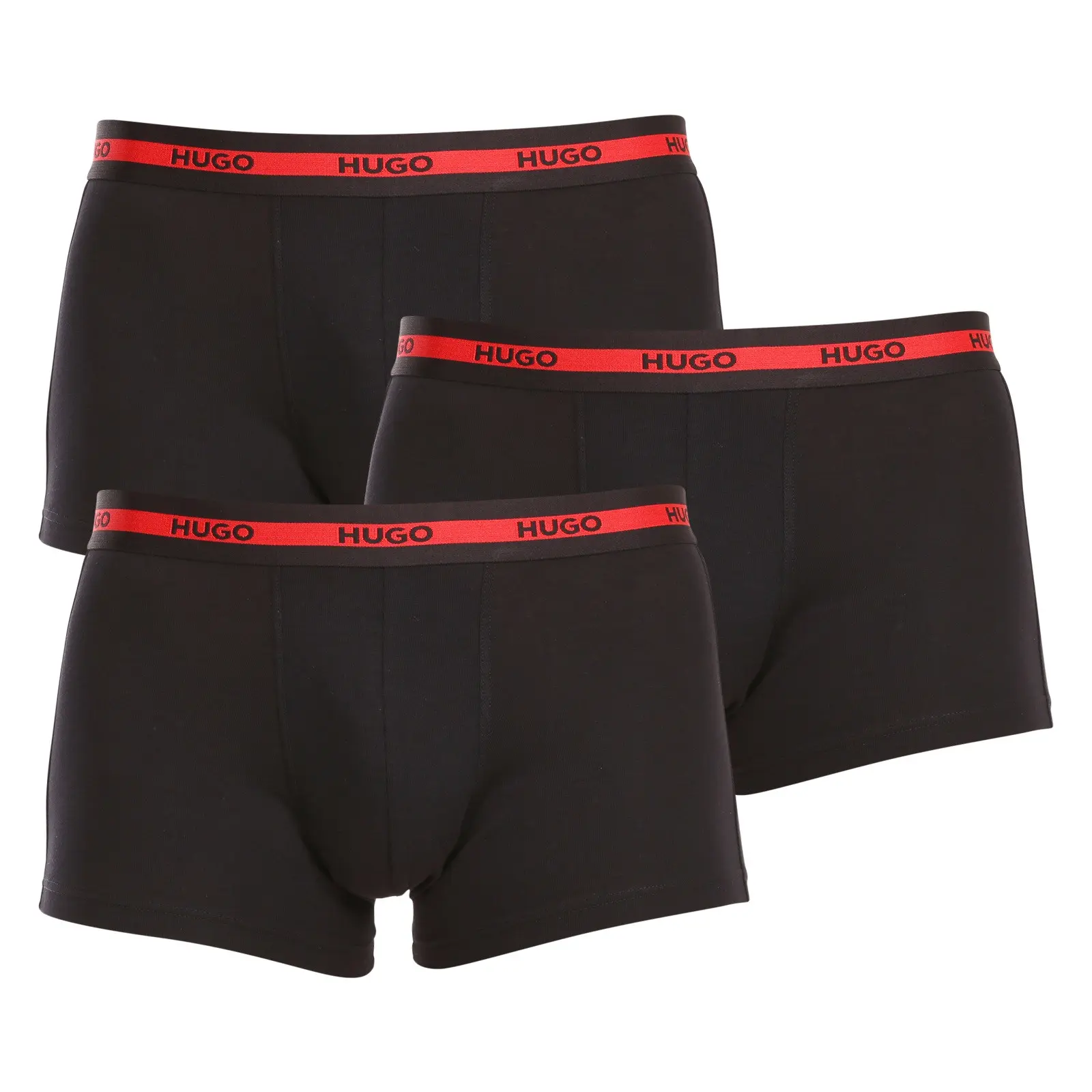 3PACK pánské boxerky Hugo Boss černé