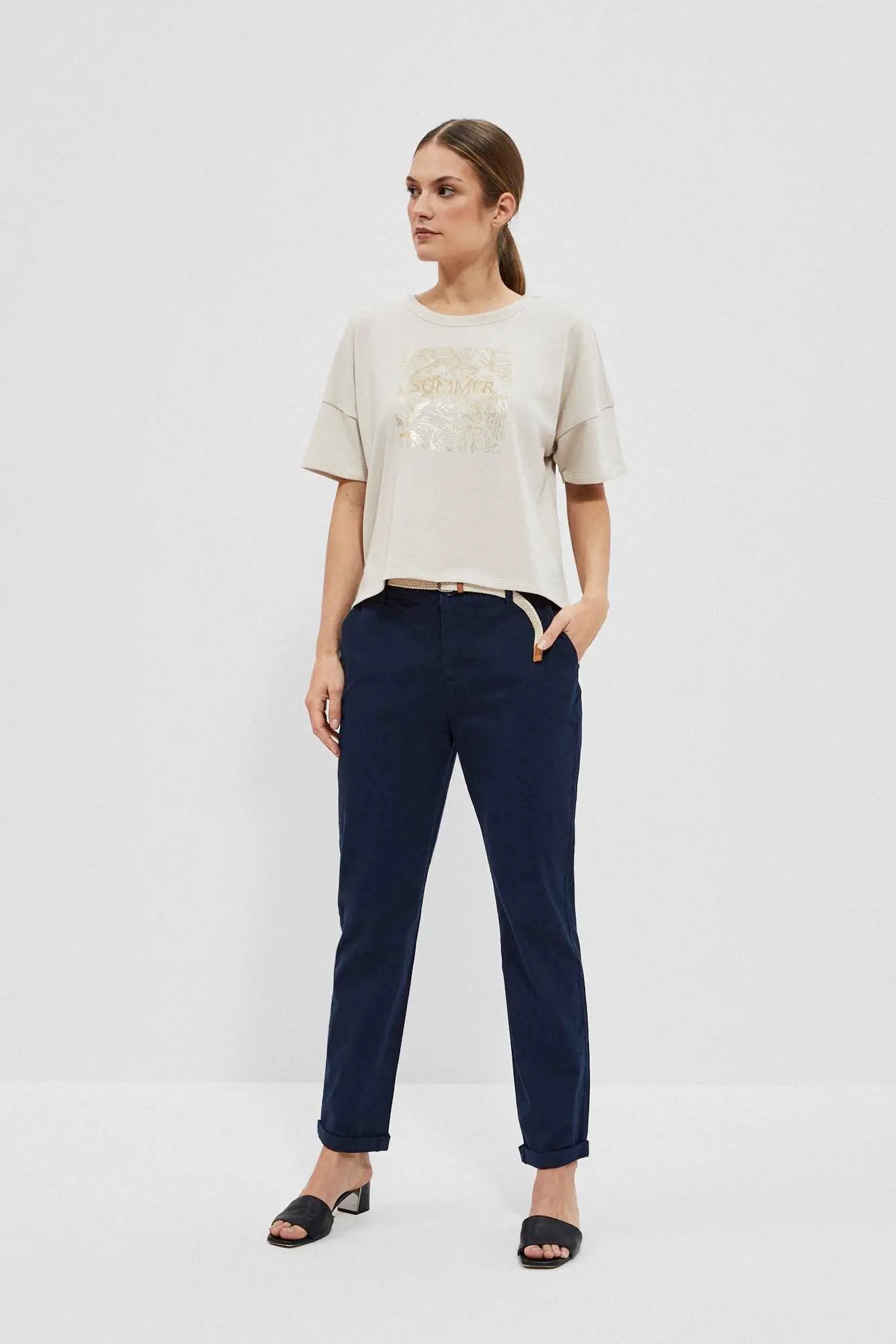 DÁMSKÉ KALHOTY L-SP-4014 NAVY