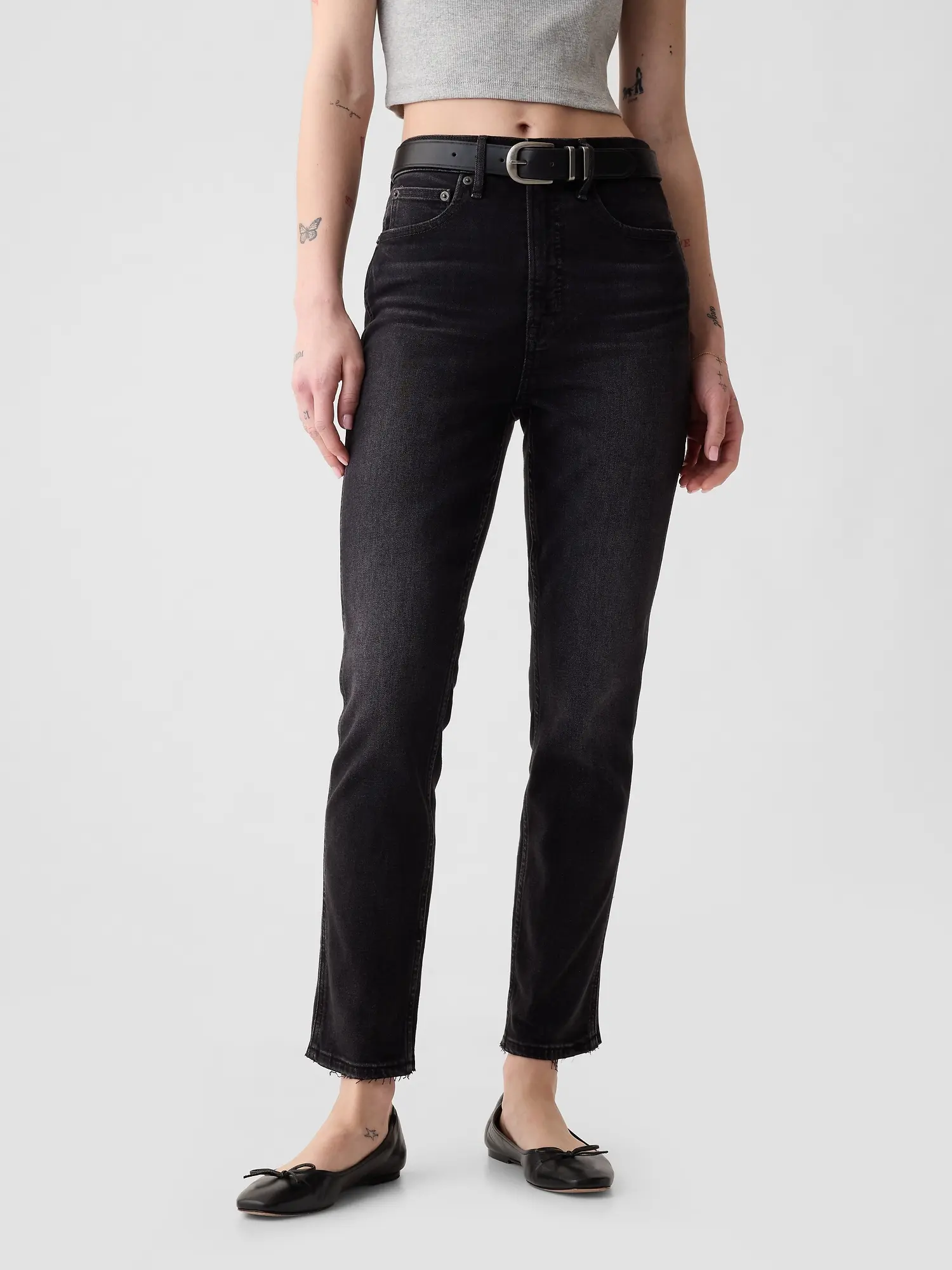 GAP Džíny high rise cigarette with secret smoothing pockets - Dámské