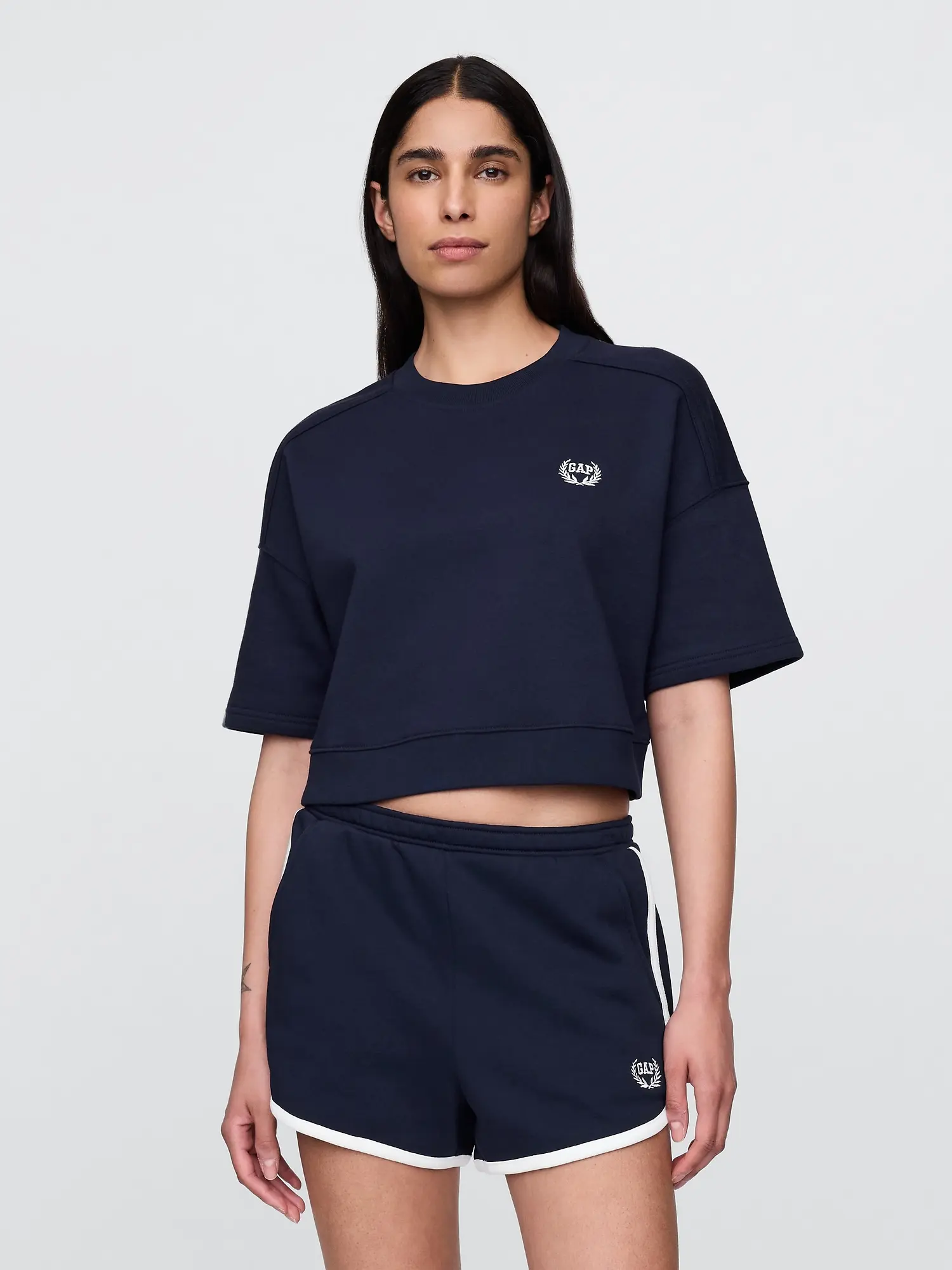GAP Oversize crop mikina VintageSoft Americana - Dámské