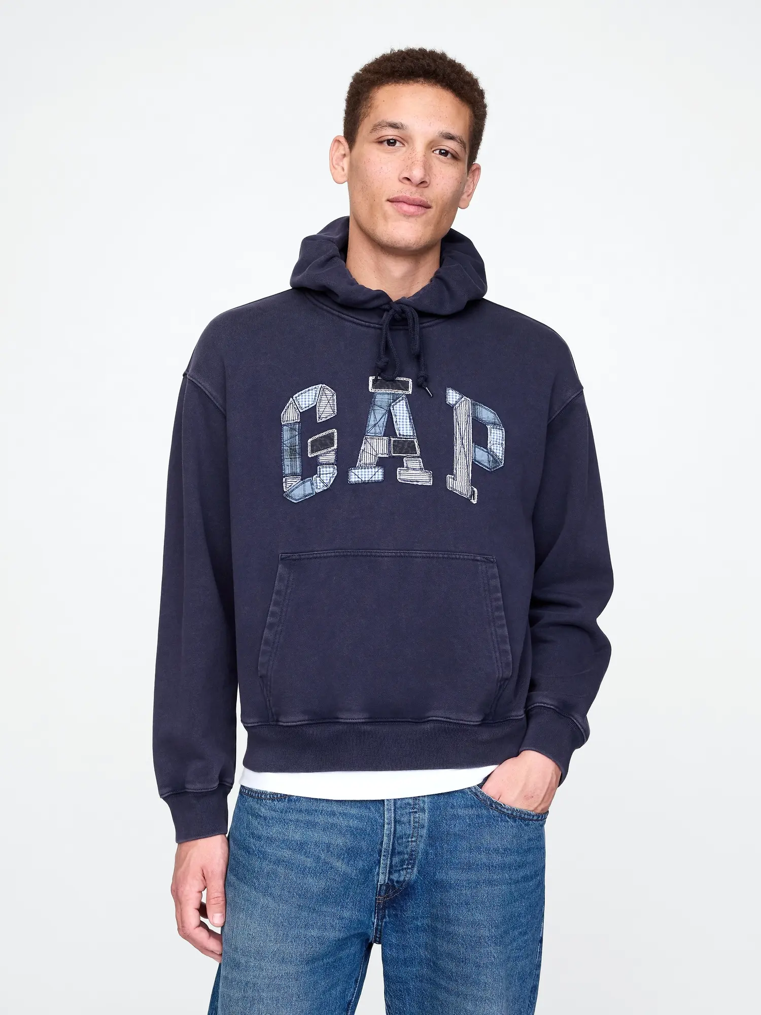 GAP Pánská Oversize mikina Patchwork Logo Americana 745196-00 Velikost: