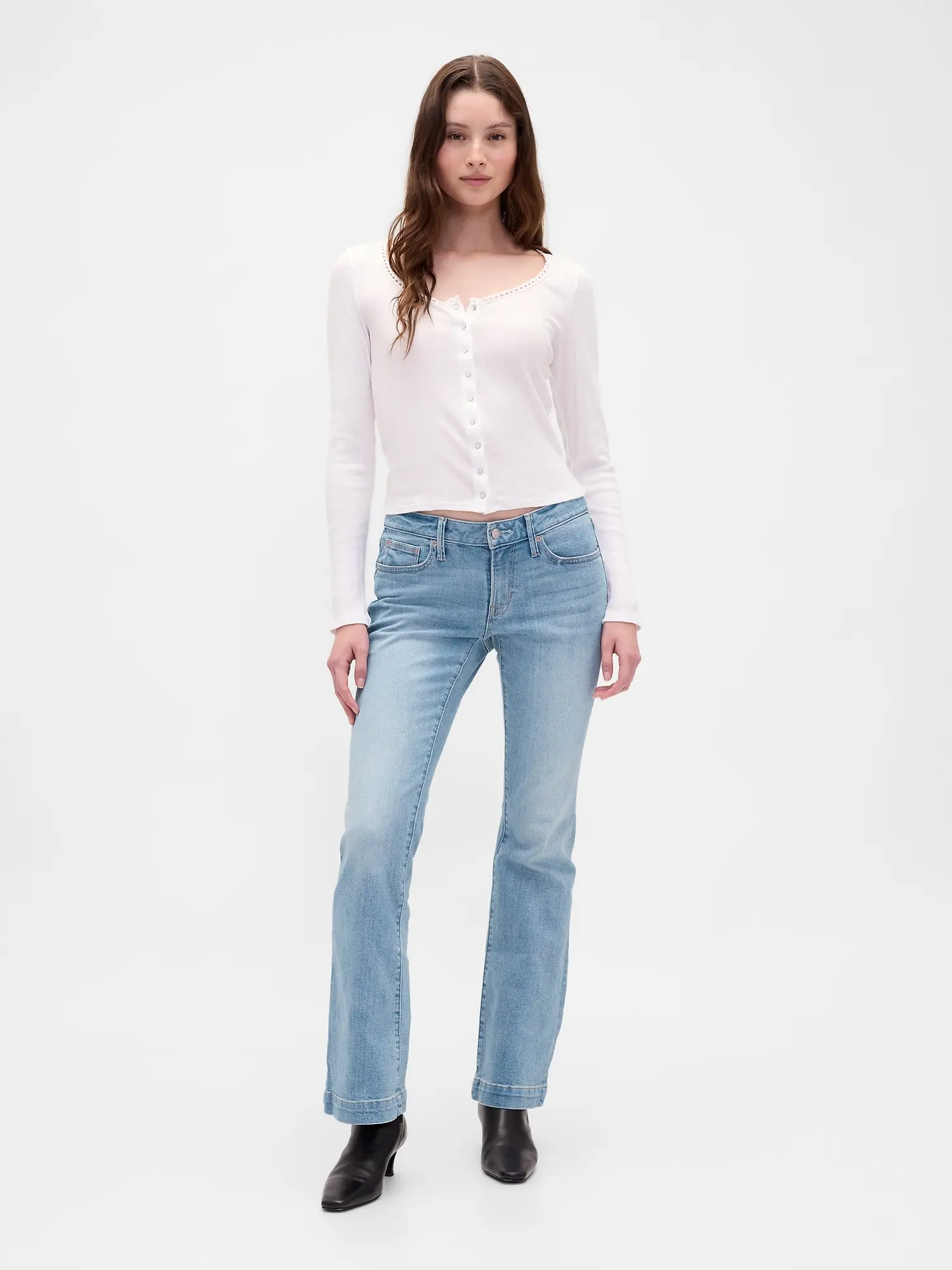 GAP Dámské Jeans Low Rise Long & Lean