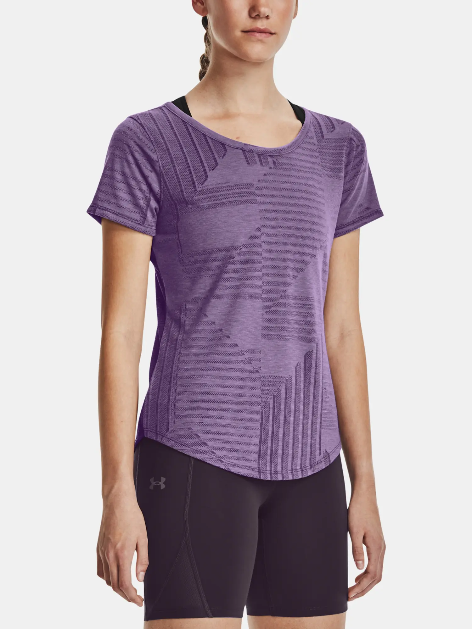 Tričko Under Armour Streaker Deco Diamond SS-PPL - Dámské
