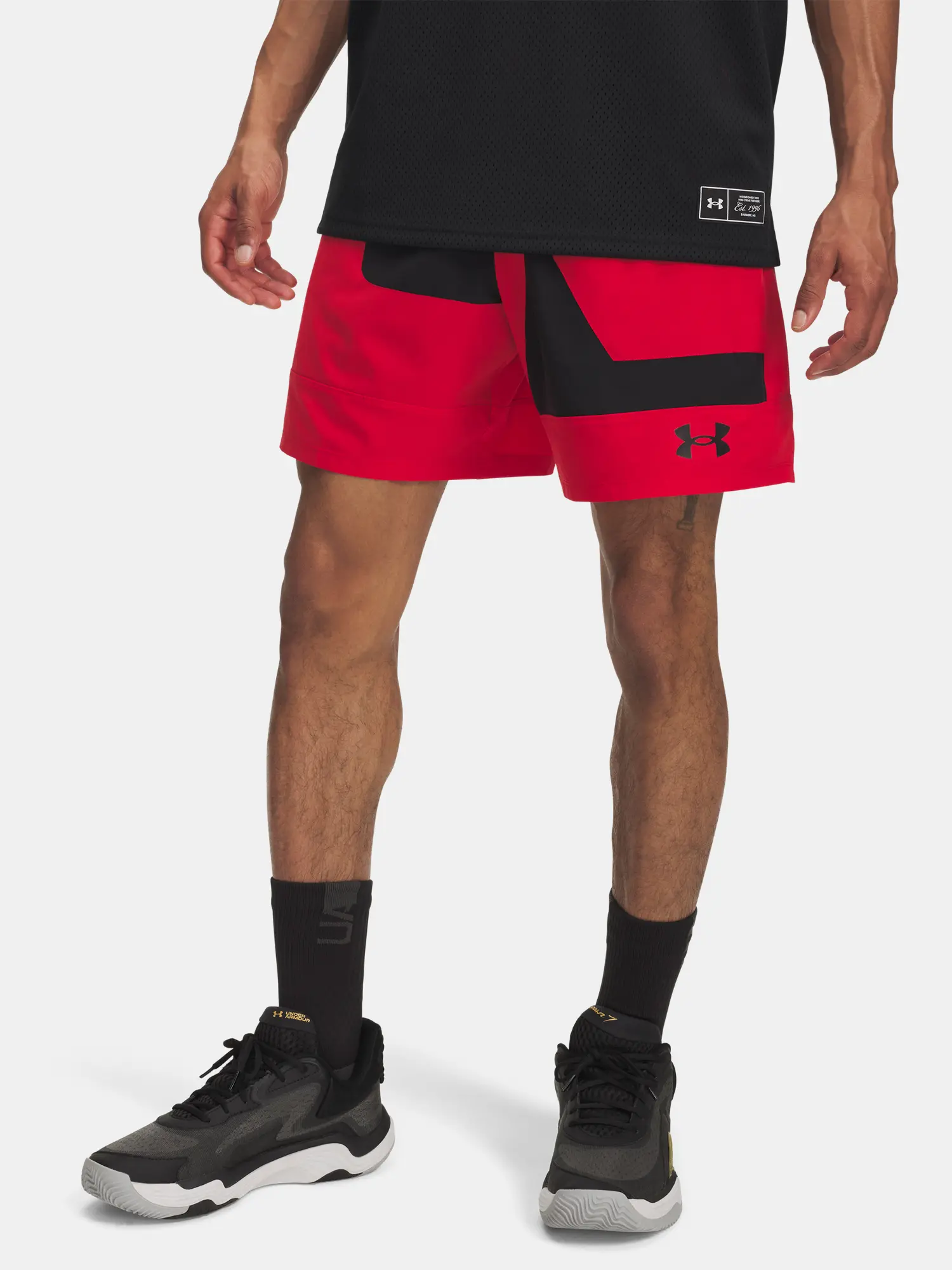 Pánské šortky Under Armour UA M Zone 7in Wvn Short Grphc-RED
