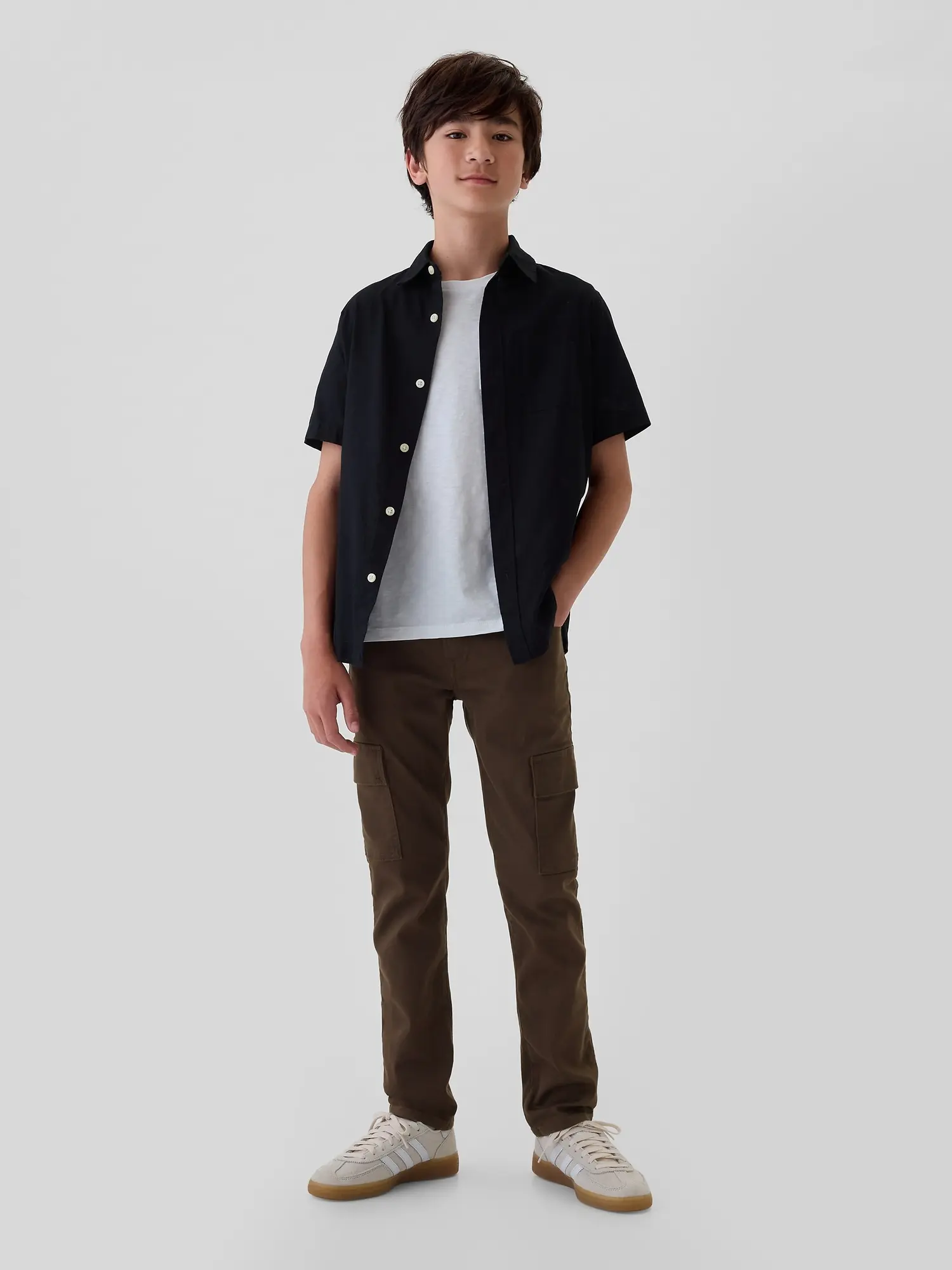 GAP Chlapecké Dětské slim cargo džíny UltraSoft 523346-00 Velikost:
